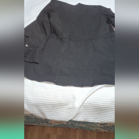 DIANE GILMAN EUC WOMEN'S SIZE XL STRETCH DENIM GOTH STYLE JACKET COAT - Picture 10 of 10